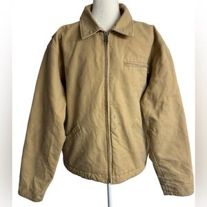 Cabela's Men's VTG Duck Canvas Sherpa Lined Full Zip Outdoor Work Coat Jacket